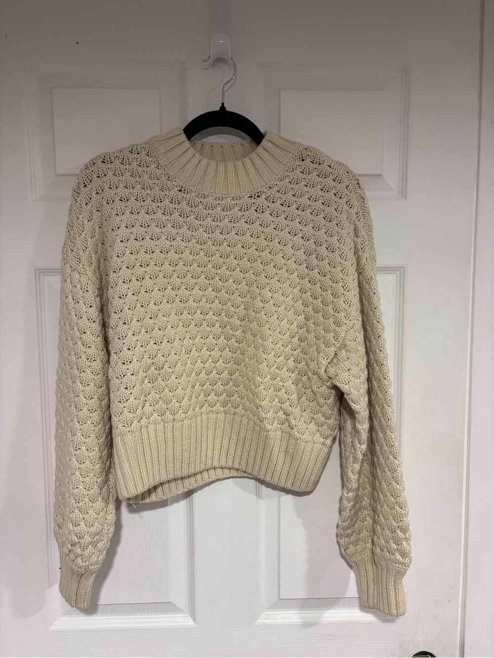 Cream Cable-Knit Women's Sweater